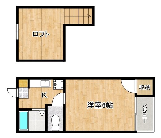 サンラーク三条　A棟の物件間取画像